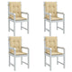 Coussins de chaise vidaxl 4 pcs bas arrière 100x50x4 cm en tissu mixte beige