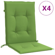 Coussins de chaise Vidaxl 4 pcs basses bas 100x50x4 cm en tissu vert mélangé - afbeelding 2