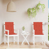 Coussins de chaise vidaxl 2 pcs bas dos 100x50x4 cm en tissu rouge mélangé