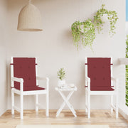 Coussins de chaise vidaxl 2 pcs bas dos 100x50x4 cm en tissu vin mélangé rouge - afbeelding 3