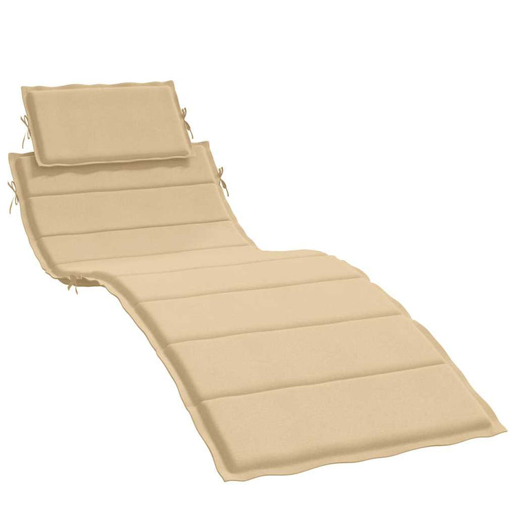Vidaxl Lounger Cushion 186x58x3 cm Tissu mélangé beige