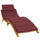Vidaxl Lounger Cushion 186x58x3 cm Tissu vin mélangé rouge