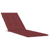 Coussin de chaise de patio vidaxl (75 + 105) x50x3 cm Tissu vin mélangé rouge