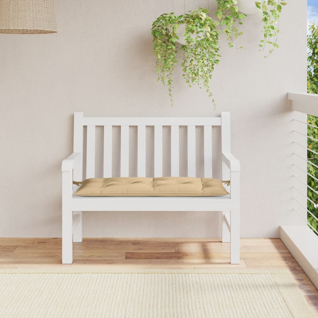 Vidaxl Garden Banc Cushion 100x50x7 cm Tissu mélangé beige