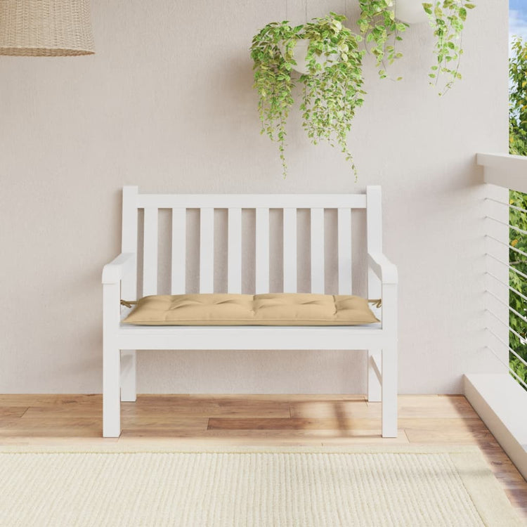 Vidaxl Garden Banc Cushion 100x50x7 cm Tissu mélangé beige