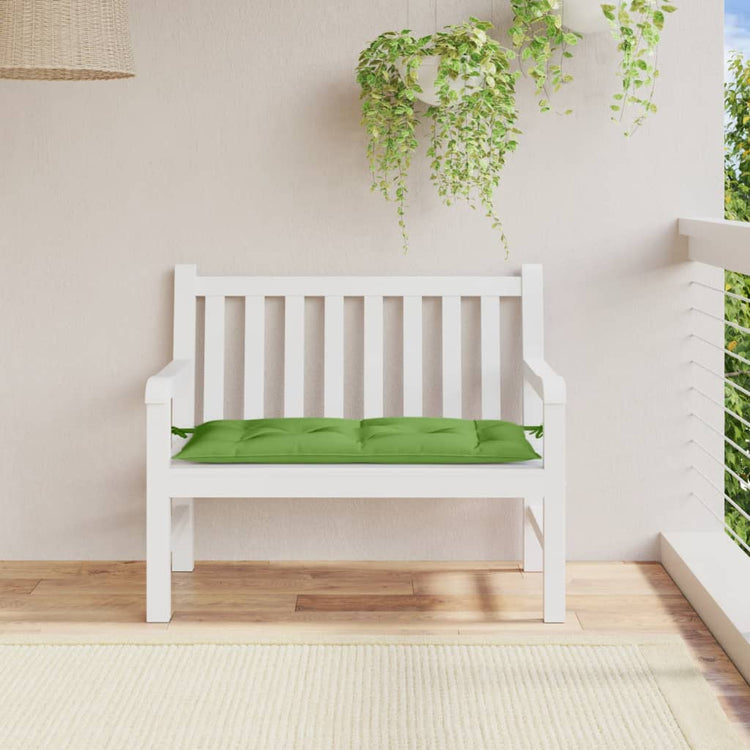 Vidaxl Garden Banc Cushion 100x50x7 cm Tissu vert mélangé