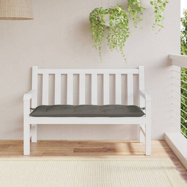 Vidaxl Garden Banc Cushion 120x50x7 cm Tissu mixte gris foncé