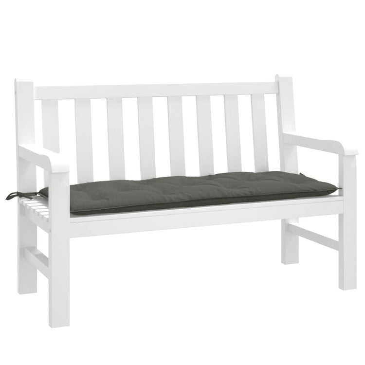 Vidaxl Garden Banc Cushion 120x50x7 cm Tissu mixte gris foncé