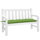 Vidaxl jardin banc coussin 120x50x7 cm tissu vert mélangé