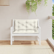 Vidaxl Garden Banc Cushions 2 PCS 100x50x7 cm Tissu à la crème mélangée -colore - afbeelding 3