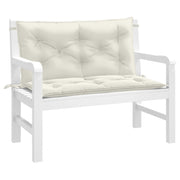 Vidaxl Garden Banc Cushions 2 PCS 100x50x7 cm Tissu à la crème mélangée -colore - afbeelding 1