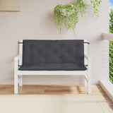 Vidaxl Garden Banc Cushions 2 PCS 120x50x7 cm Couleur d'anthracite mélangée - afbeelding 3