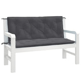 Vidaxl Garden Banc Cushions 2 PCS 120x50x7 cm Couleur d'anthracite mélangée - afbeelding 1
