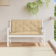 Vidaxl Garden Banc Cushions 2 PCS 120x50x7 cm Tissu mixte beige - afbeelding 3