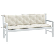 Vidaxl Garden Banc Cushions 2 PCS 180x50x7 cm Tissu à la crème mélangée -colore - afbeelding 1