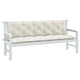 Vidaxl Garden Banc Cushions 2 PCS 180x50x7 cm Tissu à la crème mélangée -colore