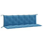 Vidaxl Garden Banc Cushions 2 PCS 180x50x7 cm Tissu bleu mélangé - afbeelding 2