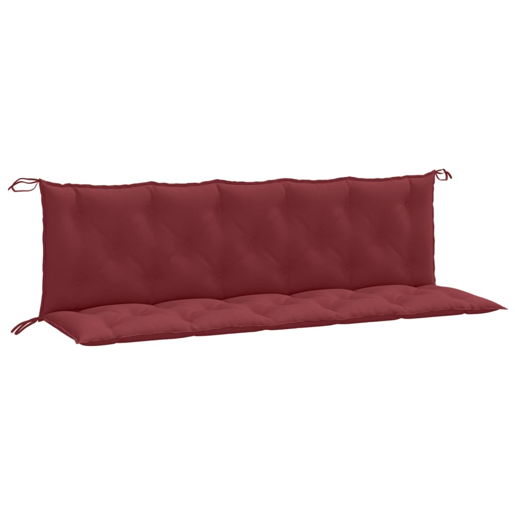 Vidaxl Garden Banc Cushions 2 ST 180X50X7 CM VIN MIXT VIN ROUGE