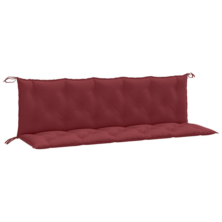 Vidaxl Garden Banc Cushions 2 ST 180X50X7 CM VIN MIXT VIN ROUGE
