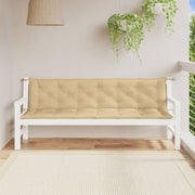 Vidaxl Garden Banc Cushions 2 ST 200X50X7 CM BEIGE mixte - afbeelding 3