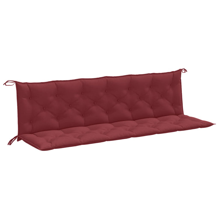 Vidaxl Garden Banc Cushions 2 ST 200X50X7 CM VIN MIXT VIN ROUGE