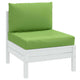 Coussins de palette vidaxl 2 St tissu mixte vert