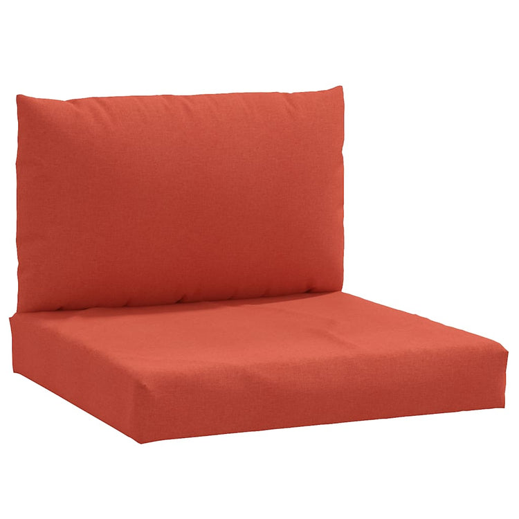 Coussins de palette vidaxl 2 st tissu mélangé rouge