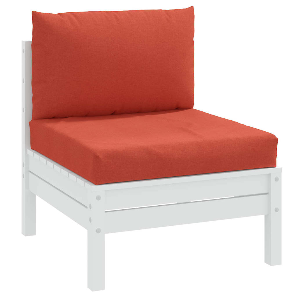 Coussins de palette vidaxl 2 st tissu mélangé rouge