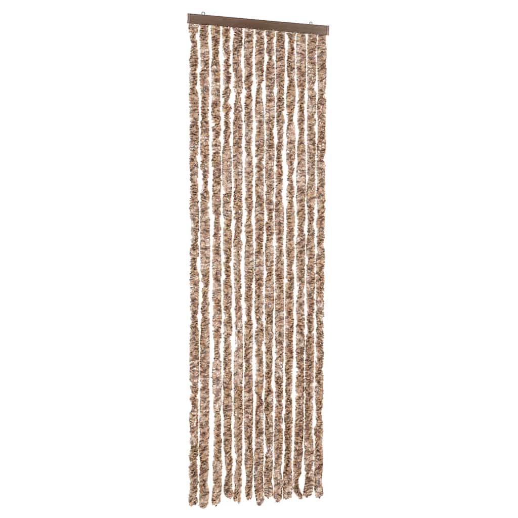 Vidaxl Fly Curtain 56x185 cm CHENILLE BEIGE ET BRORN DOID