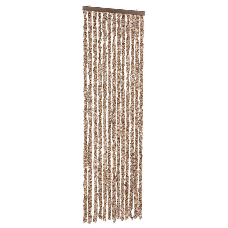 Vidaxl Fly Curtain 56x185 cm CHENILLE BEIGE ET BRORN DOID