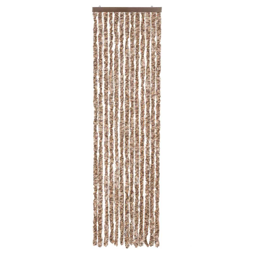 Vidaxl Fly Curtain 56x185 cm CHENILLE BEIGE ET BRORN DOID