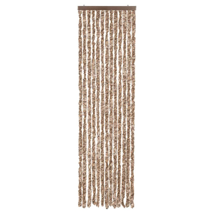 Vidaxl Fly Curtain 56x185 cm CHENILLE BEIGE ET BRORN DOID