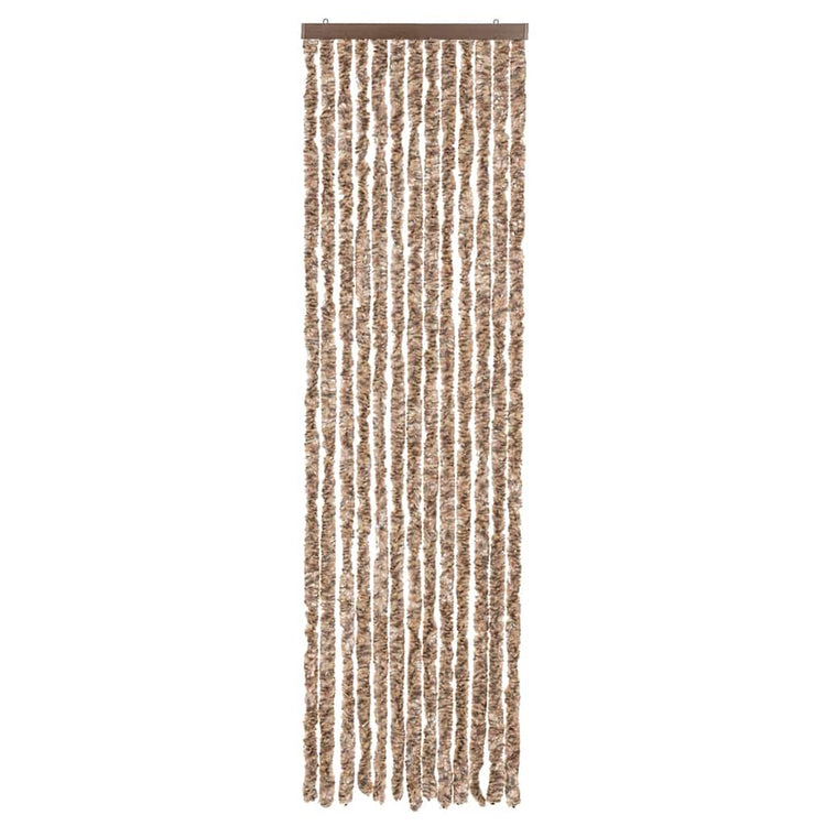 Vidaxl Fly Curtain 56x200 cm CHENILLE BEIGE ET BRORN DOID