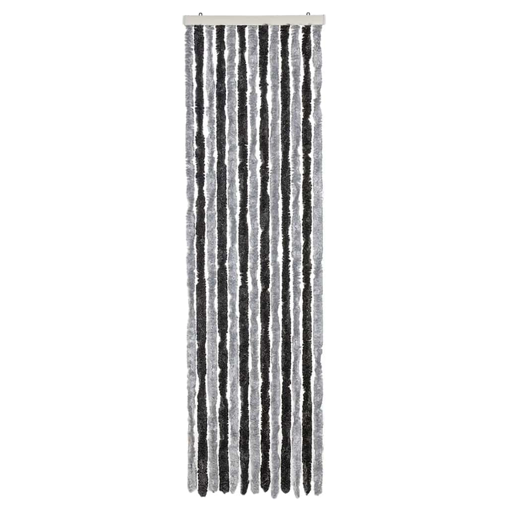 Vidaxl Fly Curtain 56x200 cm CHENILLE GREN ET NOIR
