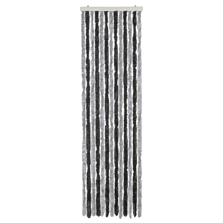 Vidaxl Fly Curtain 56x200 cm CHENILLE GREN ET NOIR