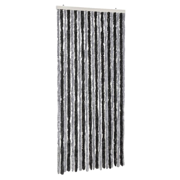 Vidaxl Fly Curtain 90x200 cm CHENILLE GREN ET NOIR