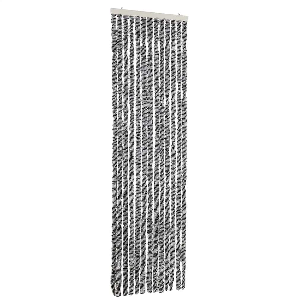 Vidaxl Fly Curtain 56x200 cm CHENILLE GREN ET NOIR ET BLANC