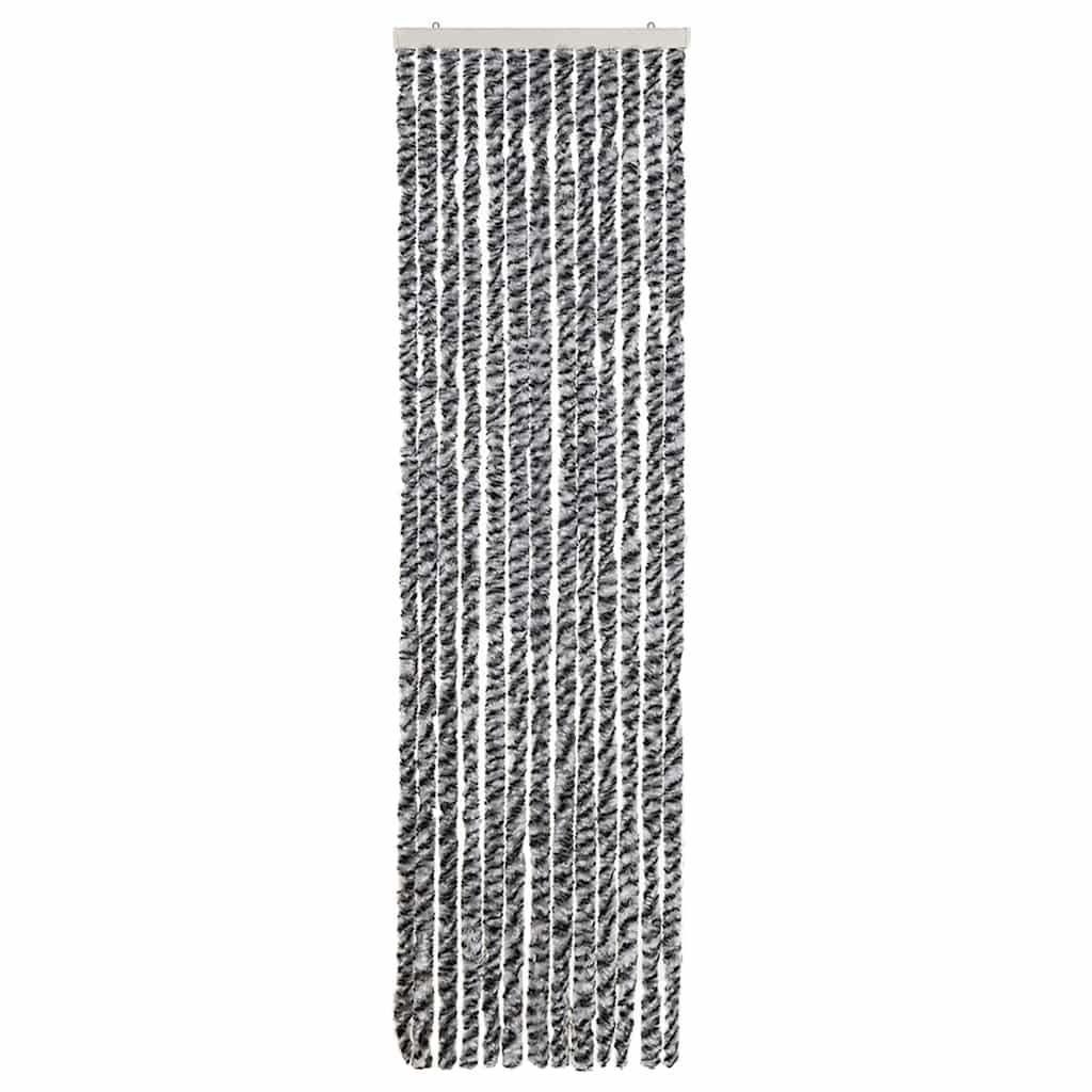 Vidaxl Fly Curtain 56x200 cm CHENILLE GREN ET NOIR ET BLANC