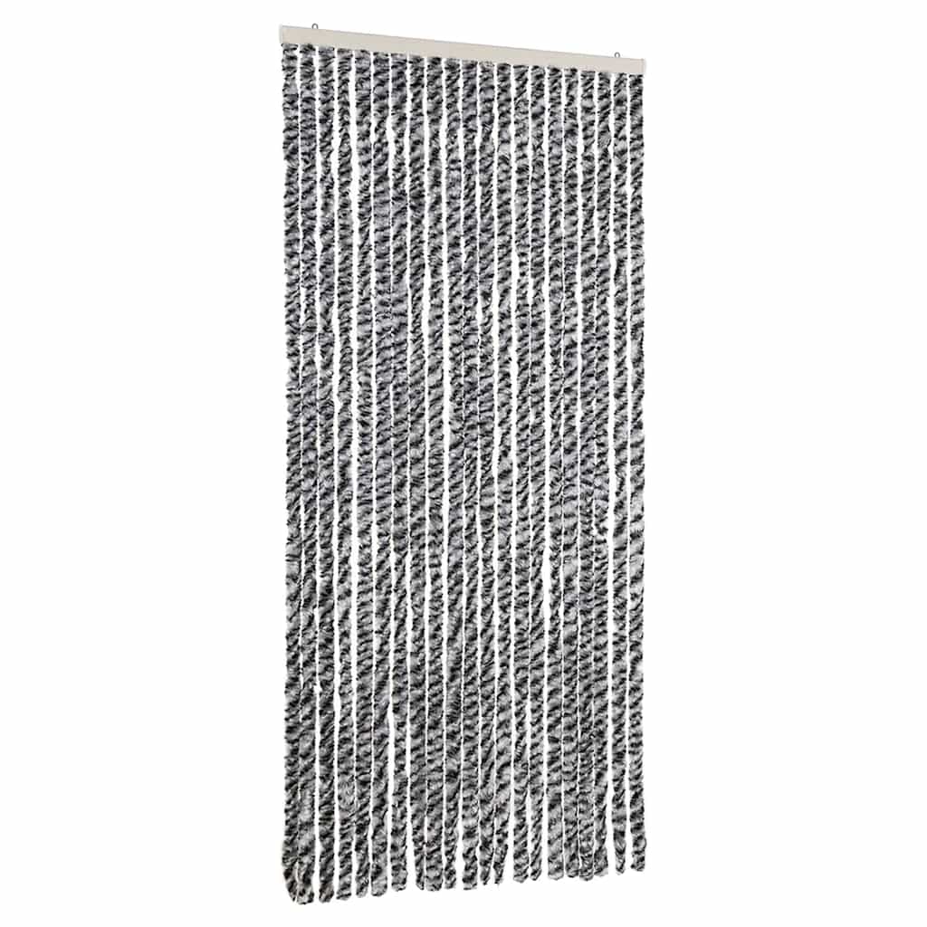 Vidaxl Fly Curtain 90x200 cm CHENILLE GREN ET NOIR ET BLANC