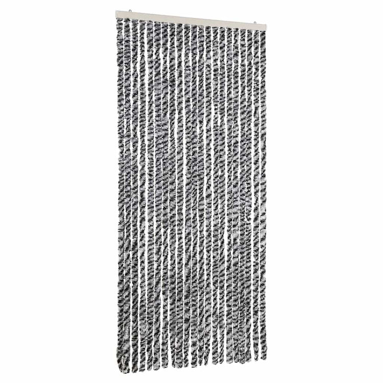 Vidaxl Fly Curtain 90x200 cm CHENILLE GREN ET NOIR ET BLANC