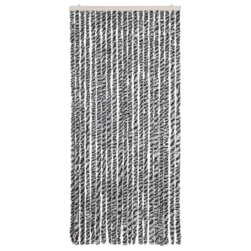 Vidaxl Fly Curtain 90x200 cm CHENILLE GREN ET NOIR ET BLANC