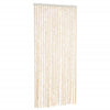 Vidaxl Fly Curtain 90x200 cm CHENILLE BEIGE ET BLANC