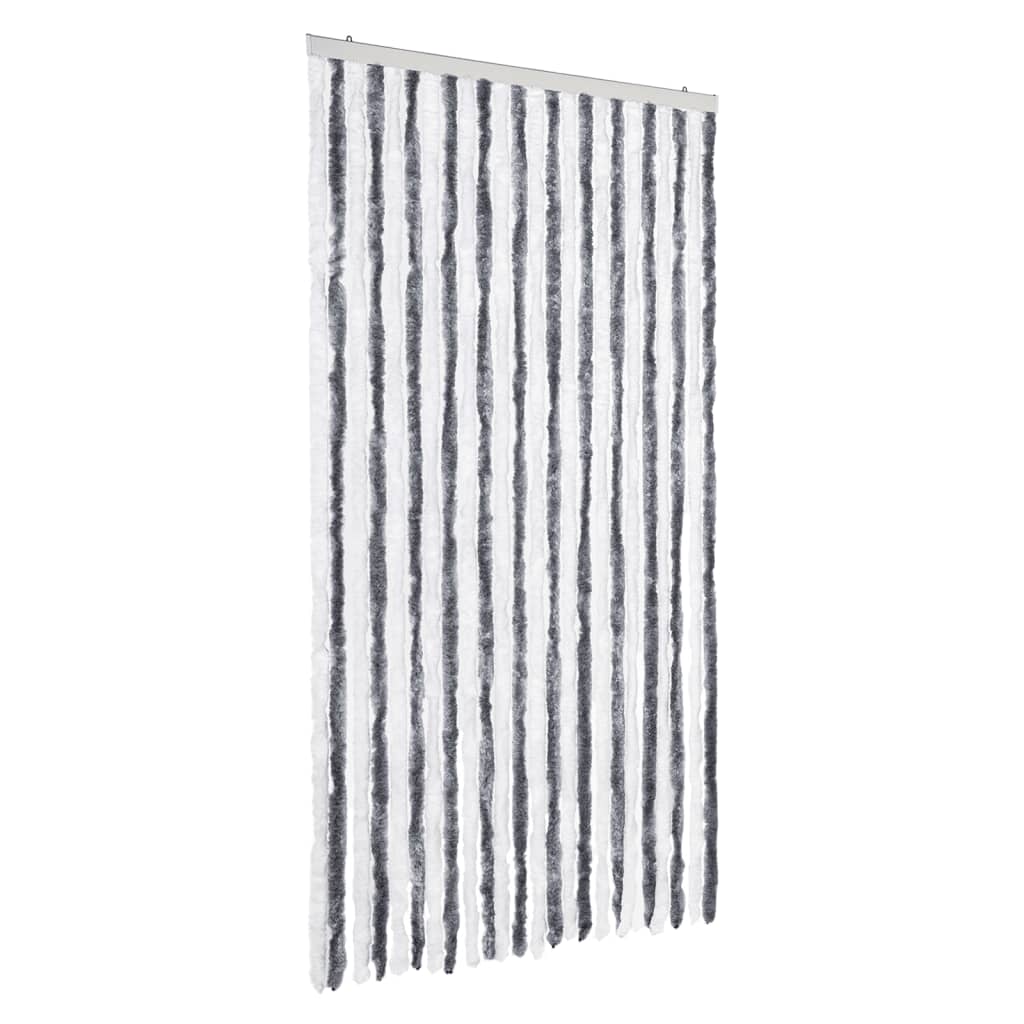 Vidaxl Fly Curtain 100x200 cm CHENILLE GREN ET BLANC