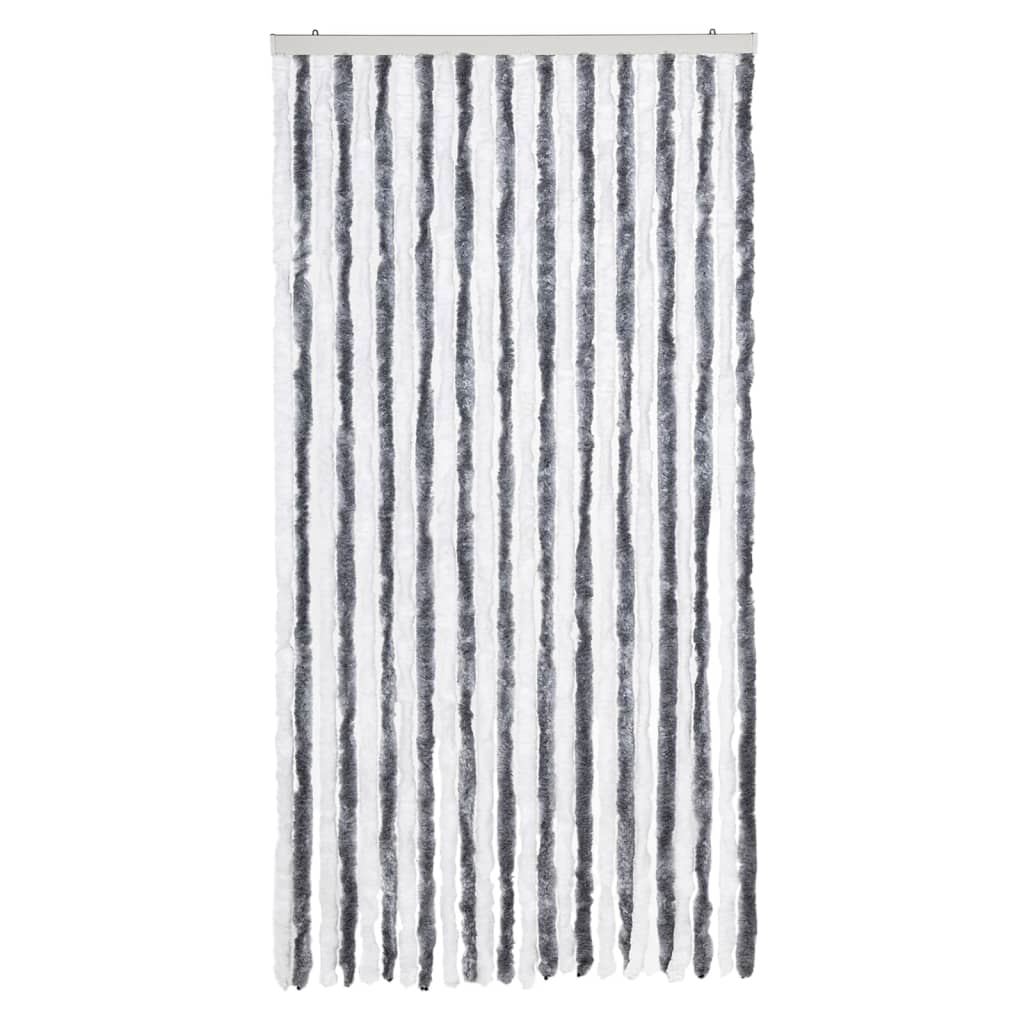 Vidaxl Fly Curtain 100x200 cm CHENILLE GREN ET BLANC