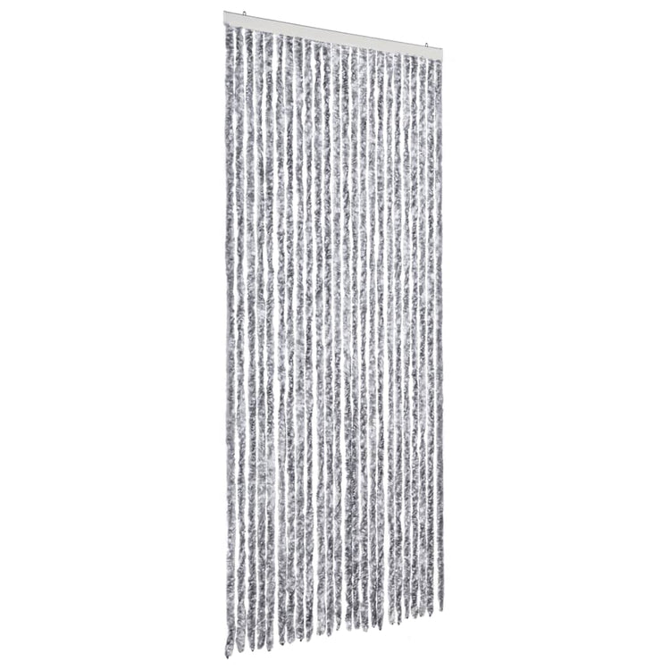 Vidaxl Fly Curtain 100x230 cm chenille blanche et gris
