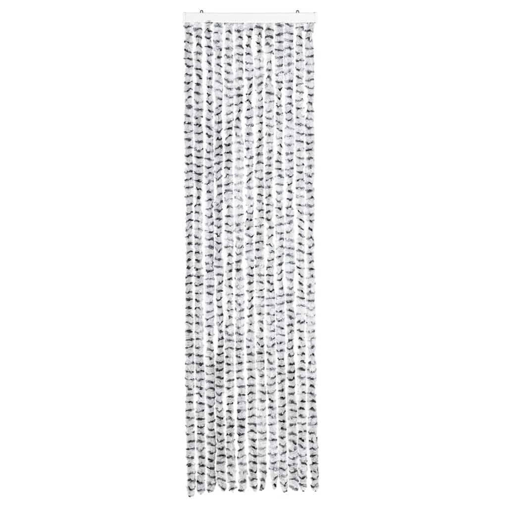 Vidaxl Fly Curtain 56x200 cm CHENILLE GREN CHEL et gris foncé