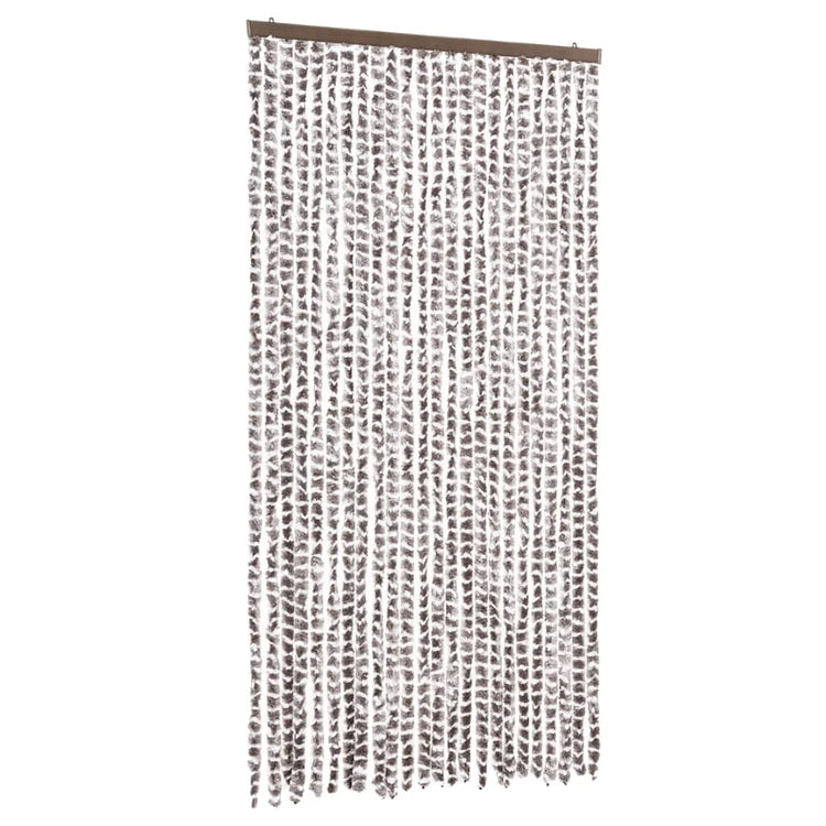 Vidaxl Fly rideau 100x230 cm chenille taupe et blanc