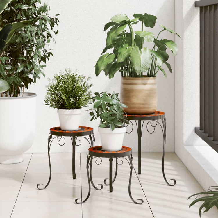 Normes de plante Vidaxl 3 ST Cerracotta en céramique - Colorée et blanche