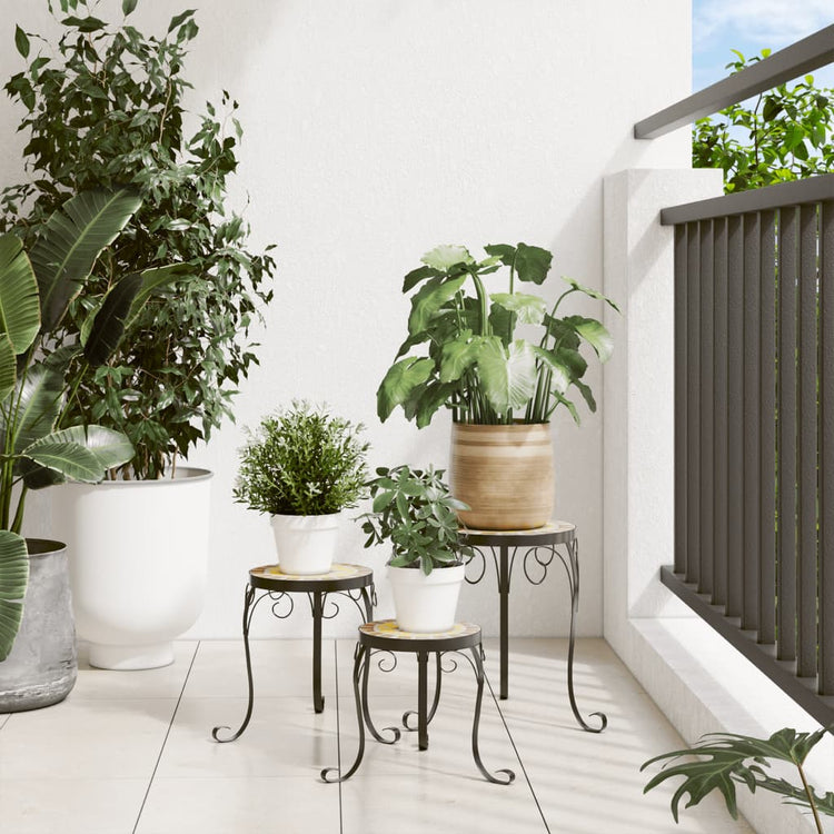 Normes de plante Vidaxl 3 ST Cerracotta en céramique - Colorée et blanche