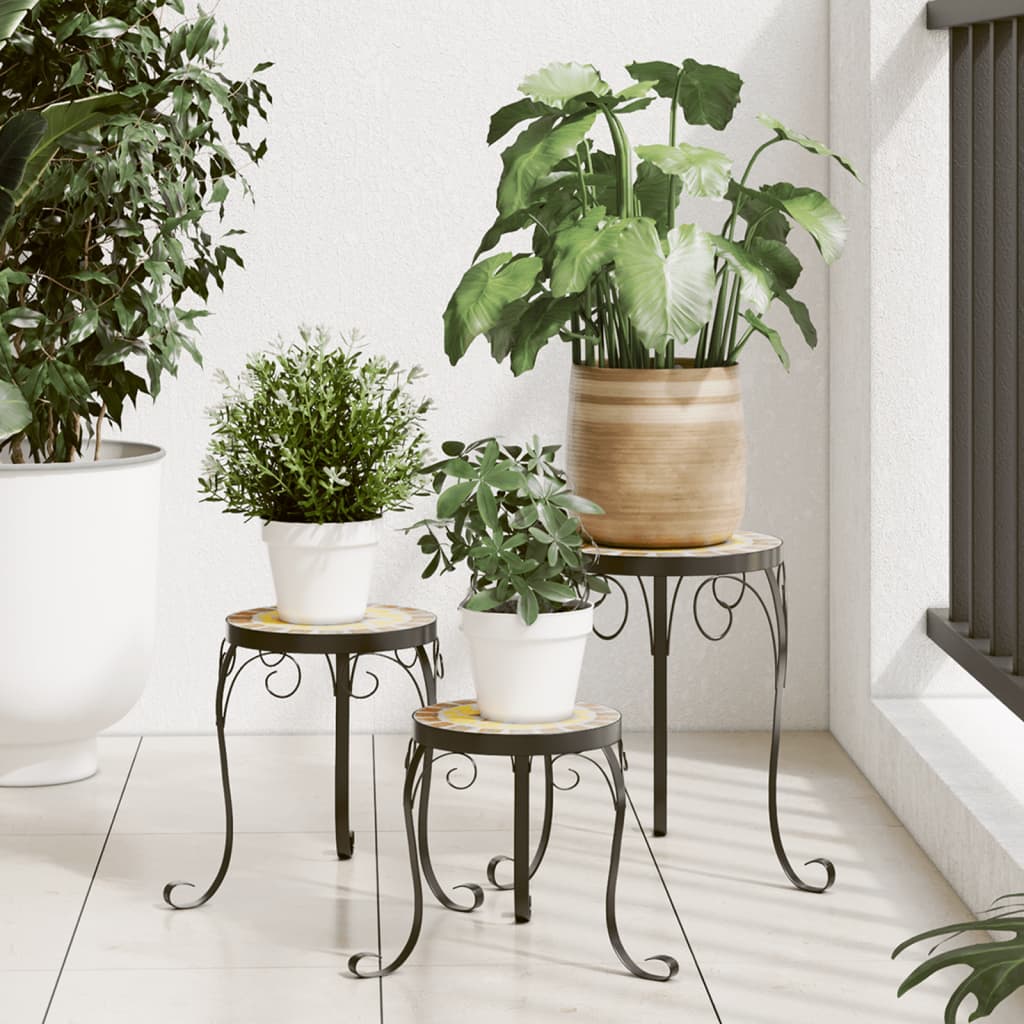 Normes de plante Vidaxl 3 ST Cerracotta en céramique - Colorée et blanche